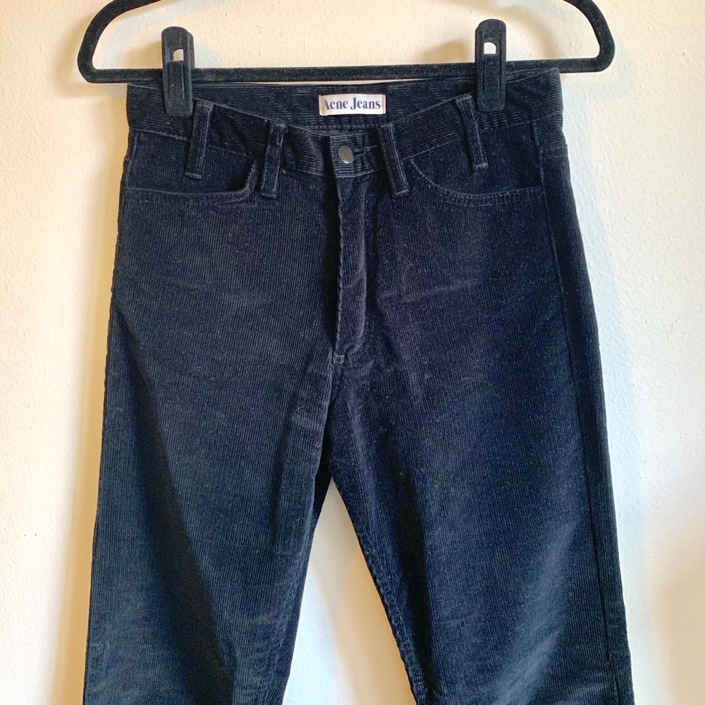 Black Flare Cords by Acne Jeans